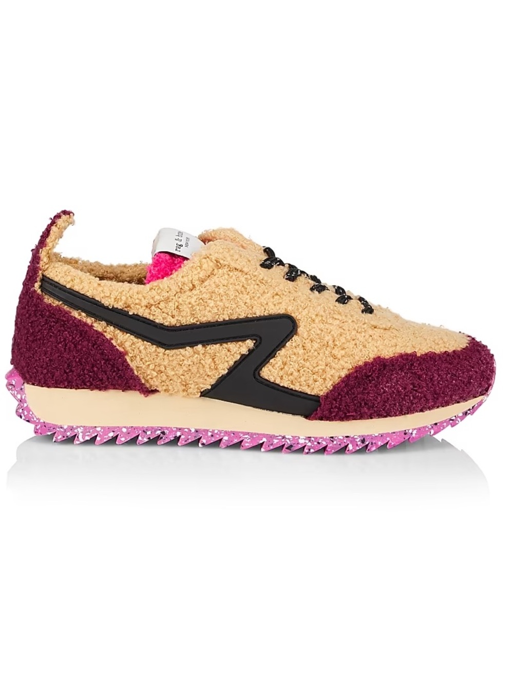 rag & bone Retro Runner Shearling Sneakers Camel Size 8 (EU 38) - Picture 4 of 16